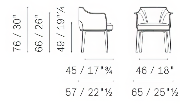 Luxury Modern Dining Chairs-Archibald 